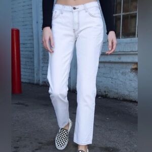 Brandy Melville White Straight Leg Jeans